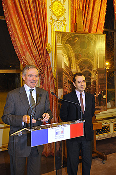 M. Bernard Accoyer, Prsident de lAssemble nationale et M. Bruno Racine, prsident de la BNF