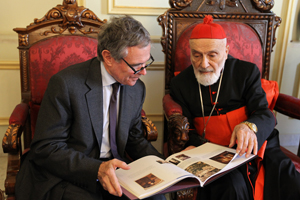 Entretien du Prsident de lAssemble nationale M. Bernard Accoyer  avec sa Batitude le cardinal Nasrallah Sfeir, Patriarche Maronite d'Antioche et de tout l'Orient