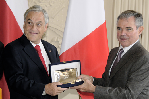 Entretien avec M. Sebastian Piñera, Président de la République du Chili, mercredi 20 octobre 2010