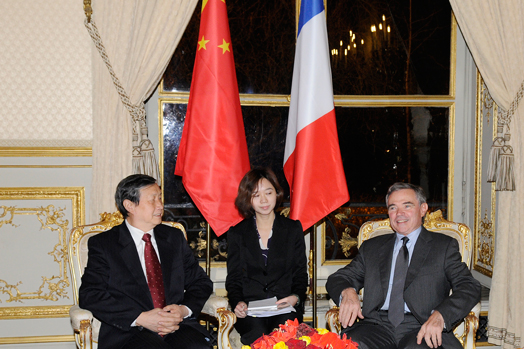 Assembl�e nationale - Entretien avec M. Ma Kai, Conseiller pour les affaires d'Etat de la R�publique populaire de Chine, mardi 30 novembre 2010