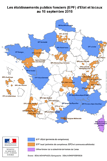 Les EPF d’Etat et locaux en septembre 2016