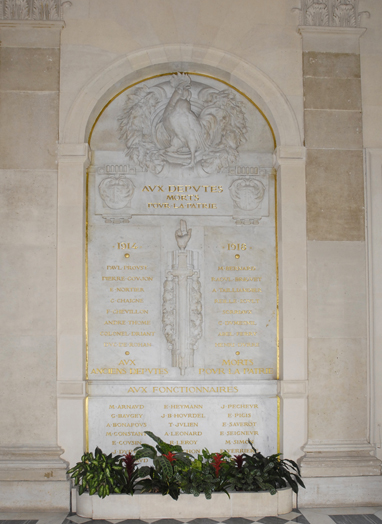 Monument aux députés morts pour la patrie. 1914-1918