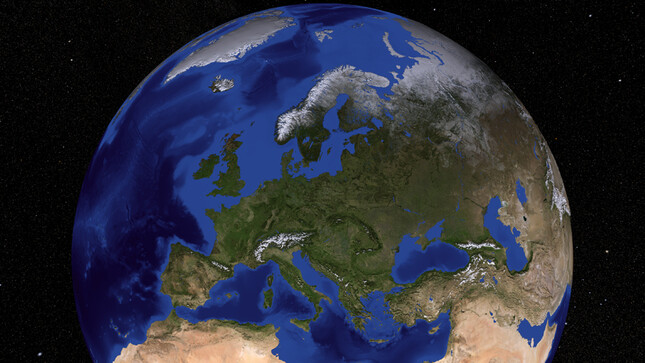 Europe vue d'un satellite