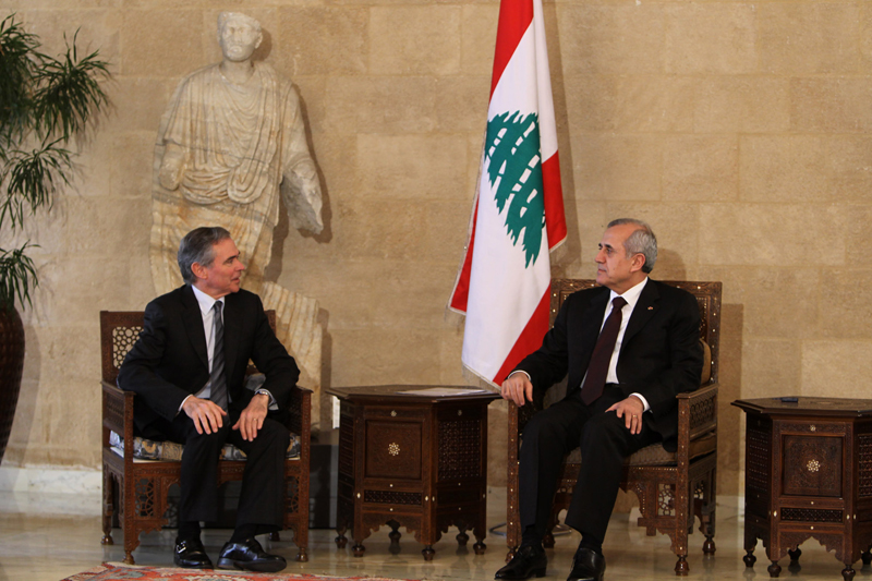 Entretien du Prsident de lAssemble nationale M. Bernard Accoyer avec M. Michel Sleiman, Prsident de la Rpublique