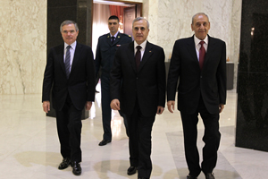 Bernard Accoyer et Michel Sleiman, Prsident de la Rpublique et Nabih Berri, Prsident de l'Assemble nationale