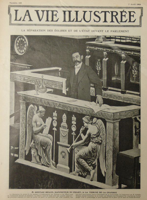 La sparation des glises et de ltat devant le Parlement Aristide Briand, rapporteur du projet de loi,  la tribune de la Chambre