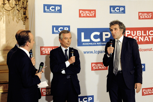 Les 10 ans de la Chane parlementaire (28 avril 2010) - Gilles Leclerc, prsident directeur-gnral de Public-Snat et Grard Leclerc, prsident directeur gnral de LCP-Assemble nationale