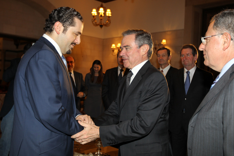 Entretien du Prsident de lAssemble nationale M. Bernard Accoyer avec M. Saad Hariri Prsident du Conseil des ministres Libanais