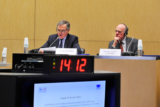M. Bernard Accoyer, Prsident de l'Assemble nationale et M. Norbert Lammert, Prsident du Bundestag 