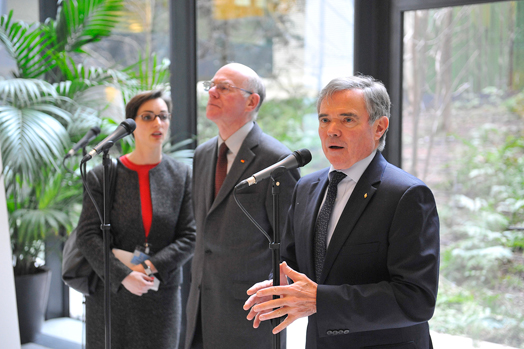 Confrence de presse des Prsidents Norbert Lammert et Bernard Accoyer