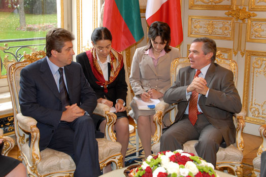 Assemble nationale - Entretien avec M. Gueorgui Parvanov, Prsident de la Rpublique de Bulgarie, mercredi 17 octobre 2007