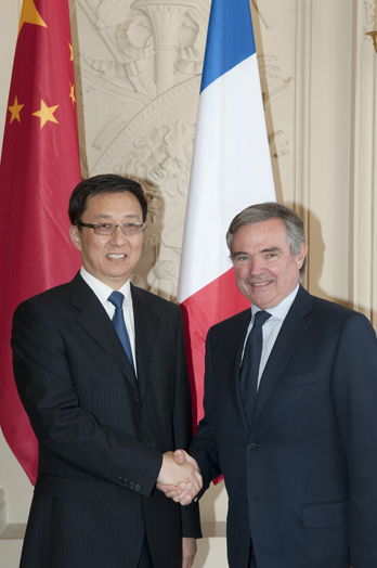 Assembl�e nationale - Entretien avec M. Han Zheng, maire de Shanghai, Mardi 2 juin 2009