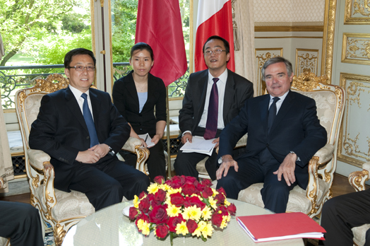 Assembl�e nationale - Entretien avec M. Han Zheng, maire de Shanghai, Mardi 2 juin 2009