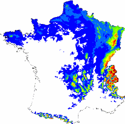 Répartition du hêtre en 2100