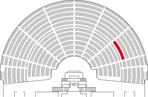 Numéro de la place occupée : 105 