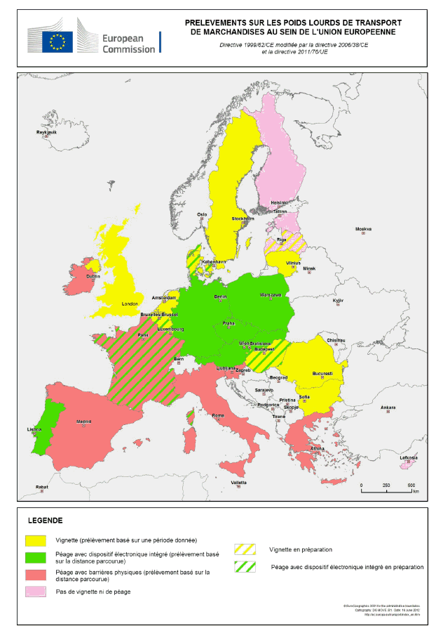 carte europe prélevement TRM