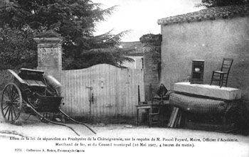 Carte postale : effets de la loi de sparation au Presbytre de la Chtaigneraie