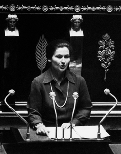 Simone veil  la tribune, Premire sance du 26 novembre 1974,  Keystone France 