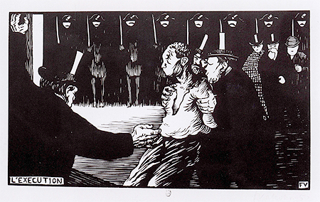 Flix Vallotton, L'Excution, 1894, gravure