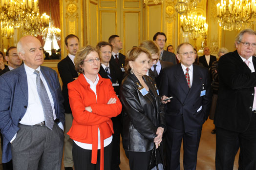 M. Jean-Pierre Brard, Mme Genevive Fioraso, M. Jean-Yves Le Daut, dputs,  lhtel de Lassay