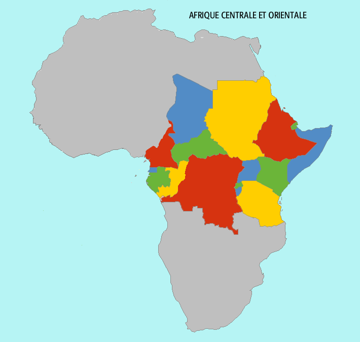 Afrique centrale et orientale (carte)