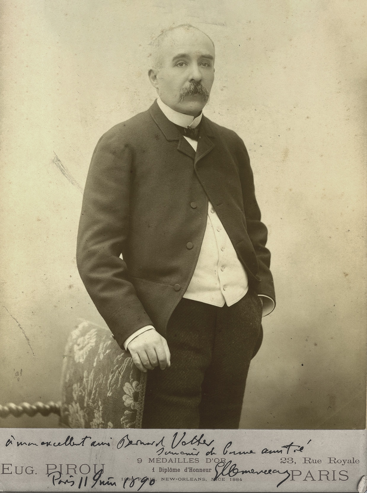 Clemenceau, portrait signé et dédicacé, 1890