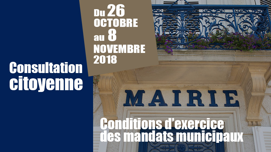 Consultation sur les conditions d’exercice des mandats municipaux