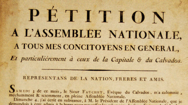Pétition à l'Assemblée nationale : Affiche révolutionnaire de la collection "Portiez de l'Oise"